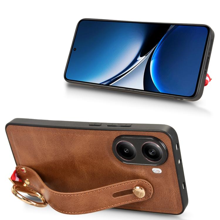 For Xiaomi Poco X7 Pro 5G Wristband Leather Back Phone Case