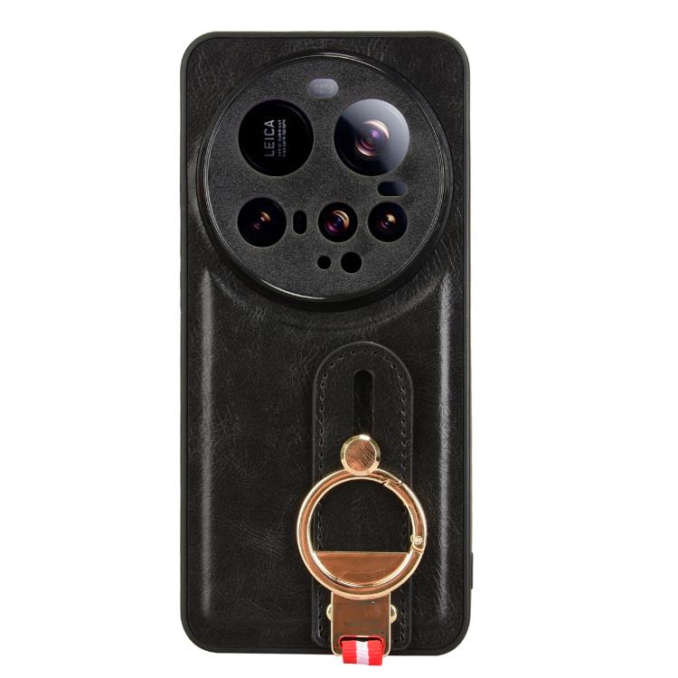For Xiaomi 15 Ultra Wristband Leather Back Phone Case