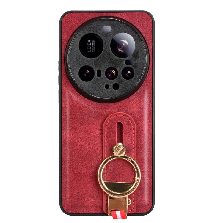 For Xiaomi 15 Ultra Wristband Leather Back Phone Case