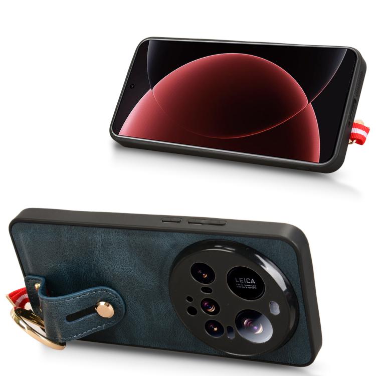 For Xiaomi 15 Ultra Wristband Leather Back Phone Case