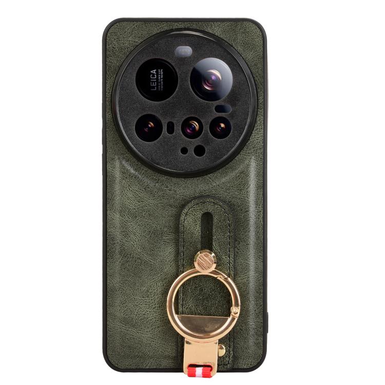 For Xiaomi 15 Ultra Wristband Leather Back Phone Case