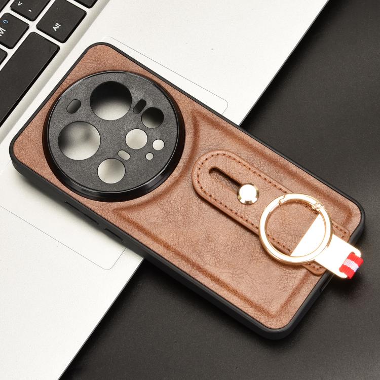 For Xiaomi 15 Ultra Wristband Leather Back Phone Case