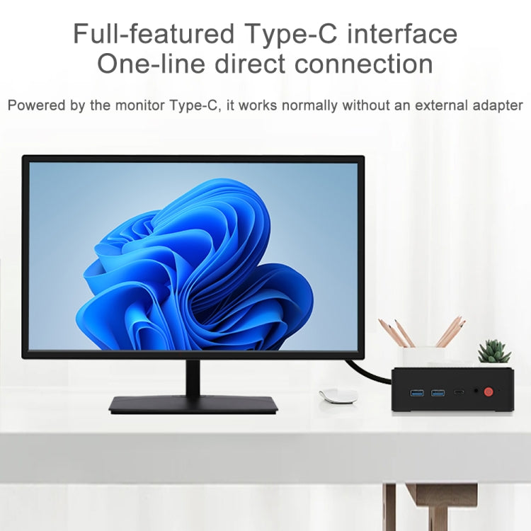 Jumper N100 Pro II Mini PC, Intel 12th Generation Alder Lake-N N100 Quad-core Dual RJ45, RAM: 8GB, ROM: 256GB - EU Plug