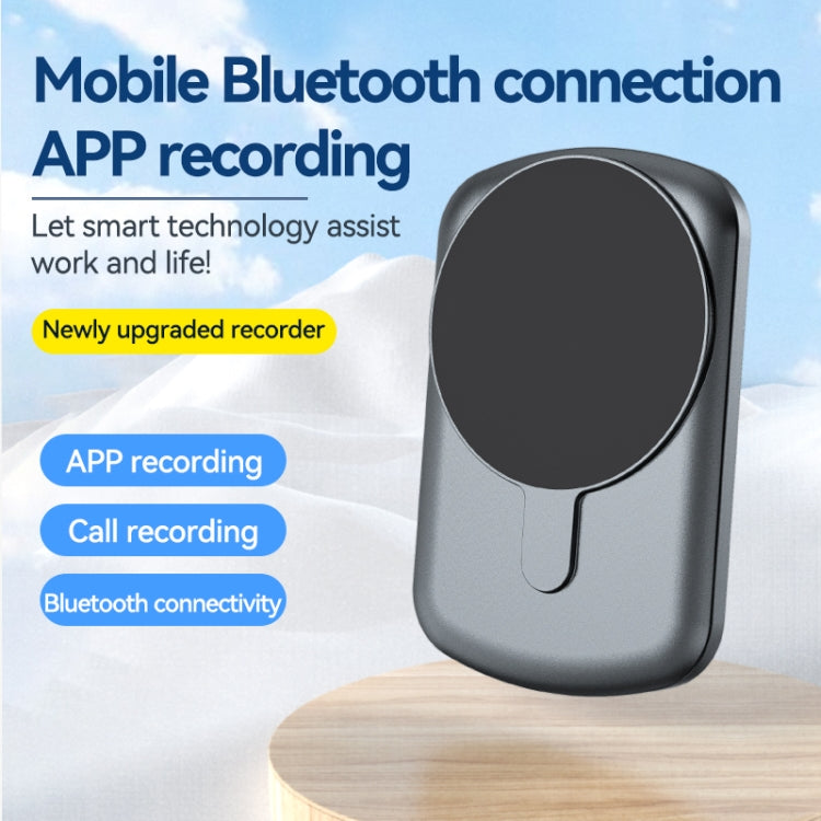 A1A Strong Magnetic Mobile Call Voice Recorder APP Recording Version, Memory:8GB - Black