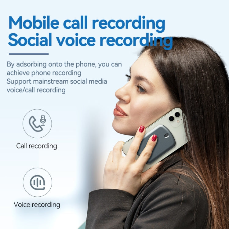 A1A Strong Magnetic Mobile Call Voice Recorder APP Recording Version, Memory:32GB - Black