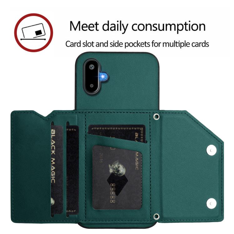 For Samsung Galaxy M06 5G / F06 5G Skin Feel Four Card Slots Phone Case with Wrist Strap