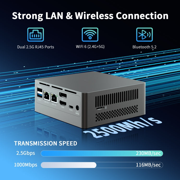 Jumper N305 Mini PC, Intel Alder Lake-N N305 Octa-core 3.8GHz, RAM: 16GB, ROM: 512GB - US Plug