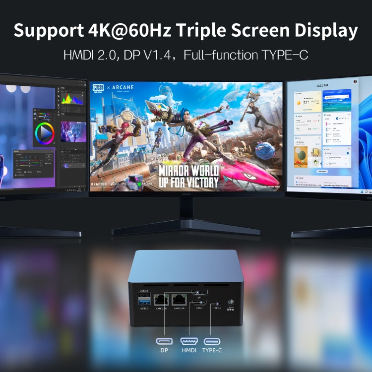 Jumper N305 Mini PC, Intel Alder Lake-N N305 Octa-core 3.8GHz, RAM: 16GB, ROM: 512GB - US Plug