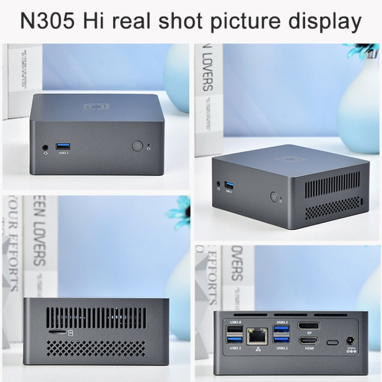 Jumper N305Hi Mini PC, Intel Alder Lake-N i3-N305 Octa-core 3.8GHz, RAM: 16GB, ROM: 512GB - US Plug