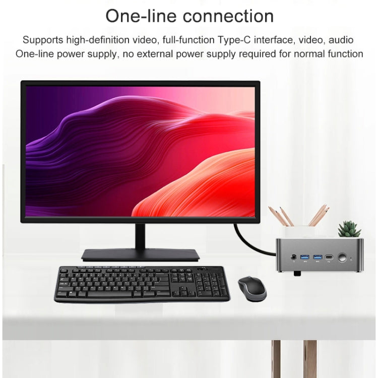 Jumper i5H Mini PC, Intel Alder Lake-N i5-12450H Octa-core 4.4GHz, RAM: 16GB, ROM: 512GB - US Plug