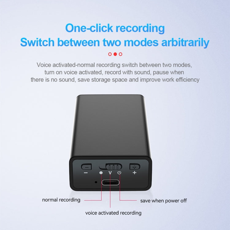 Q65 Long-lasting Magnetic Intelligent Voice Recording Pen, Memory:4GB - Black