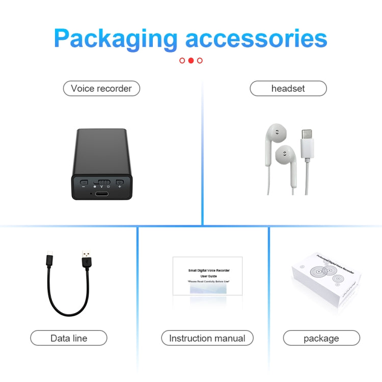 Q65 Long-lasting Magnetic Intelligent Voice Recording Pen, Memory:32GB - Black