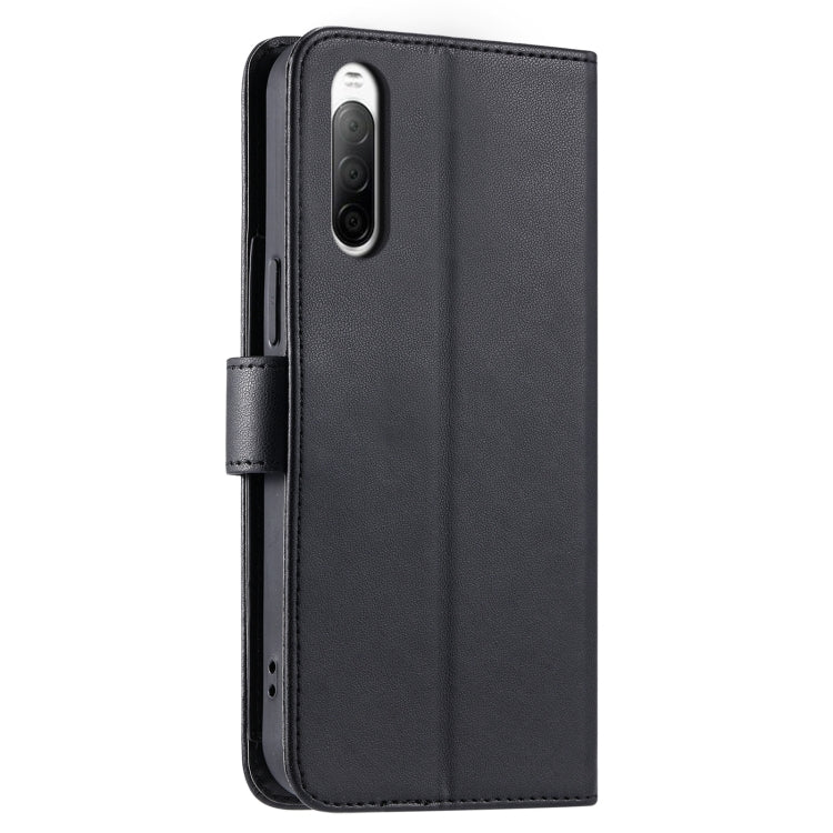 For Sony Xperia 10 IV Ring Buckle Rhombic Leather Phone Case