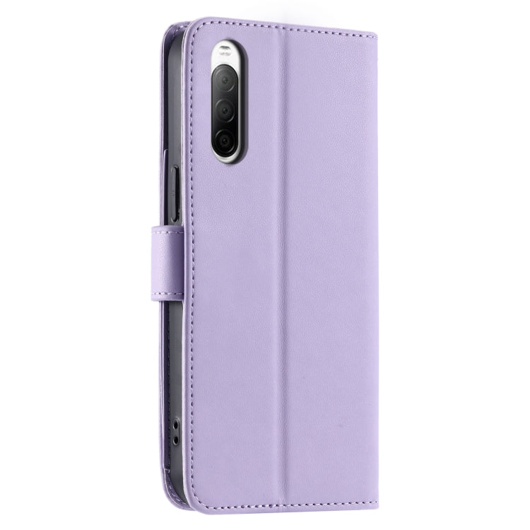 For Sony Xperia 10 IV Ring Buckle Rhombic Leather Phone Case