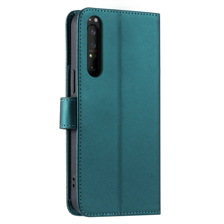 For Sony Xperia 1 IV Ring Buckle Rhombic Leather Phone Case