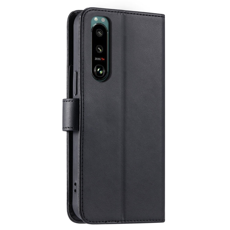 For Sony Xperia 5 IV Ring Buckle Rhombic Leather Phone Case