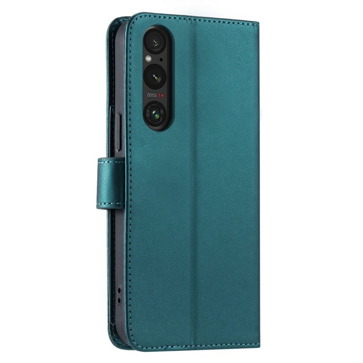For Sony Xperia 1 V Ring Buckle Rhombic Leather Phone Case