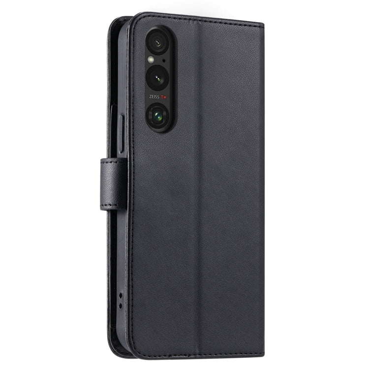 For Sony Xperia 1 VI 2024 Ring Buckle Rhombic Leather Phone Case