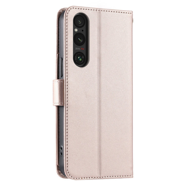For Sony Xperia 1 VI 2024 Ring Buckle Rhombic Leather Phone Case