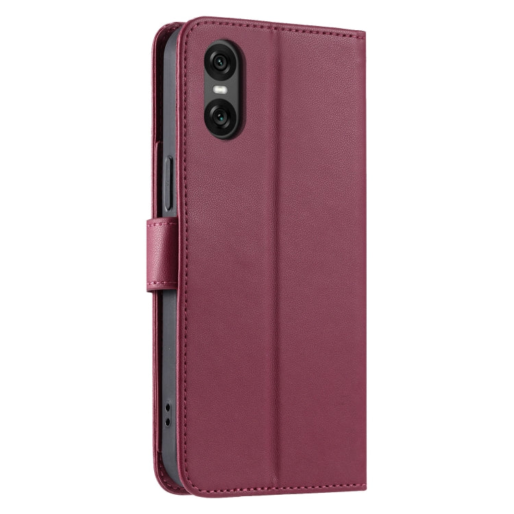 For Sony Xperia 5 VI 2024 Ring Buckle Rhombic Leather Phone Case