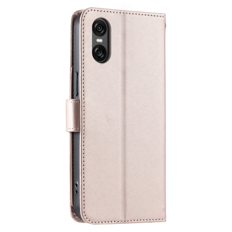 For Sony Xperia 5 VI 2024 Ring Buckle Rhombic Leather Phone Case