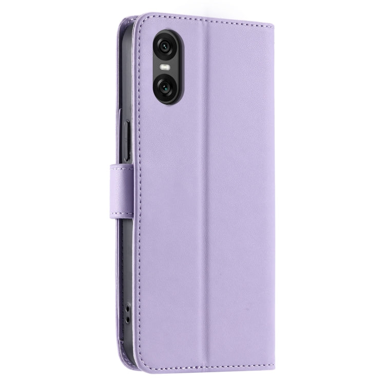 For Sony Xperia 5 VI 2024 Ring Buckle Rhombic Leather Phone Case
