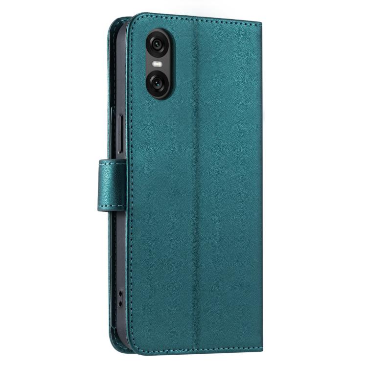 For Sony Xperia 5 V Ring Buckle Rhombic Leather Phone Case
