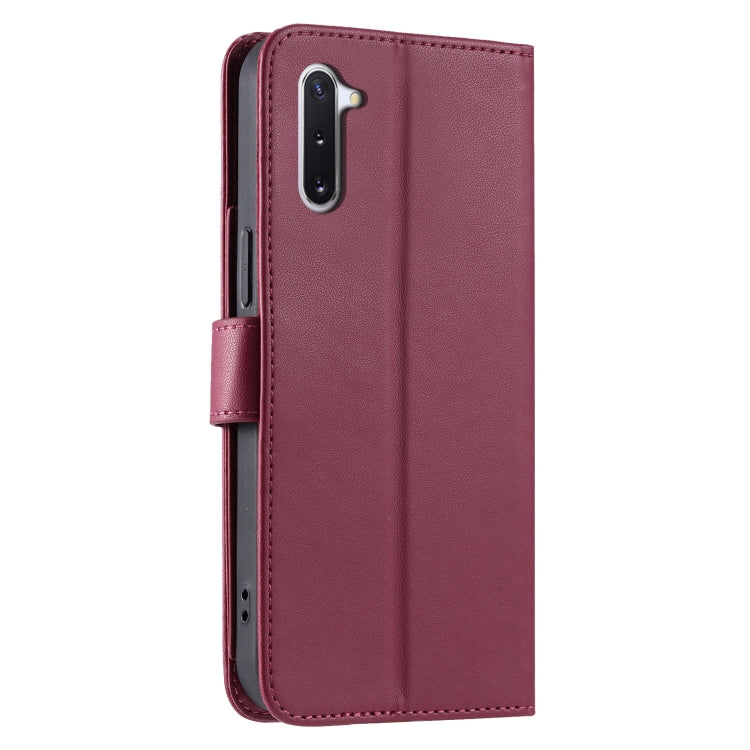 For Samsung Galaxy Note10 Ring Buckle Rhombic Leather Phone Case
