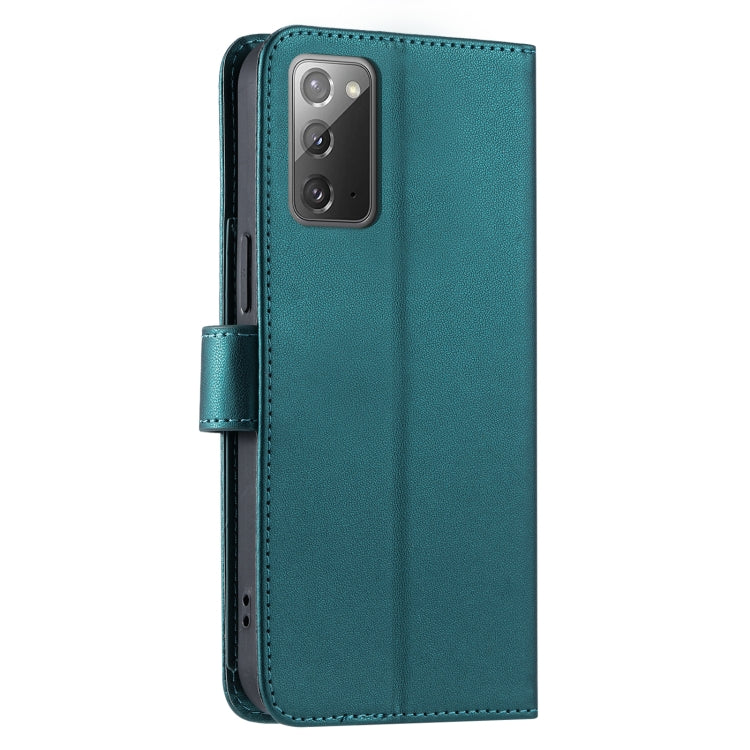 For Samsung Galaxy Note20 Ring Buckle Rhombic Leather Phone Case
