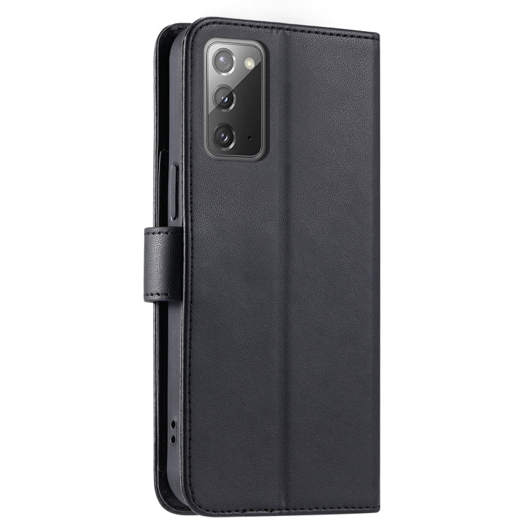For Samsung Galaxy Note20 Ring Buckle Rhombic Leather Phone Case