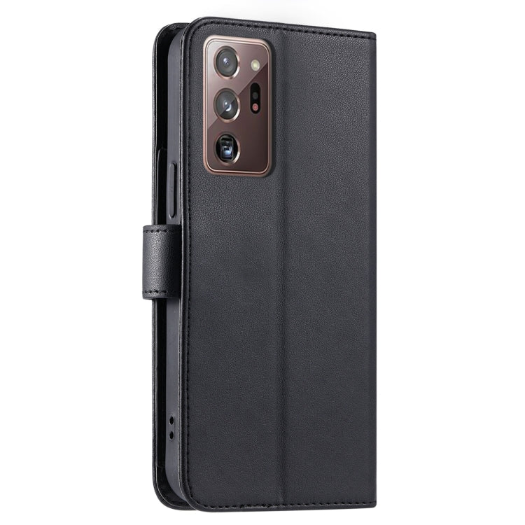 For Samsung Galaxy Note20 Ultra Ring Buckle Rhombic Leather Phone Case