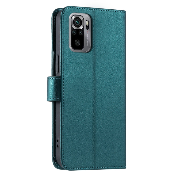 For Redmi Note 10 4G / 10S 4G Global Ring Buckle Rhombic Leather Phone Case