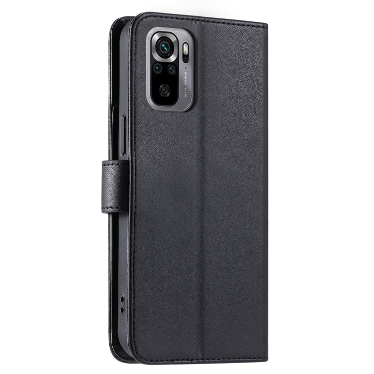 For Redmi Note 10 4G / 10S 4G Global Ring Buckle Rhombic Leather Phone Case