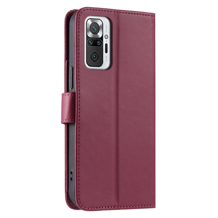 For Redmi Note 10 Pro 4G Global Ring Buckle Rhombic Leather Phone Case