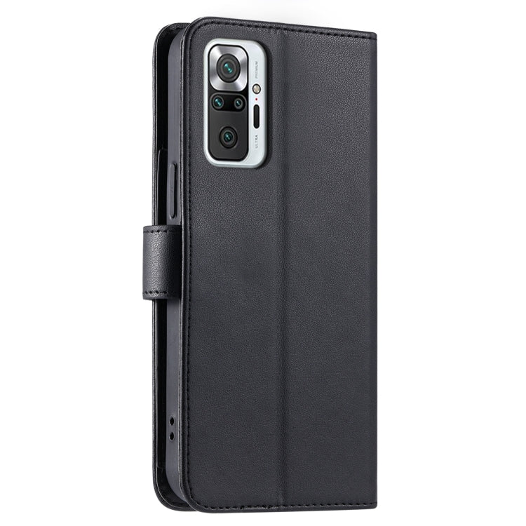 For Redmi Note 10 Pro 4G Global Ring Buckle Rhombic Leather Phone Case