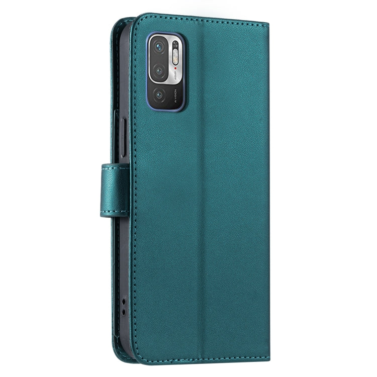 For Redmi Note 10 5G / 10T 5G Ring Buckle Rhombic Leather Phone Case