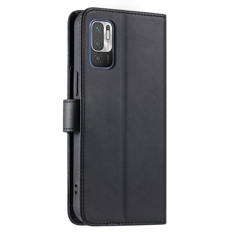 For Redmi Note 10 5G / 10T 5G Ring Buckle Rhombic Leather Phone Case