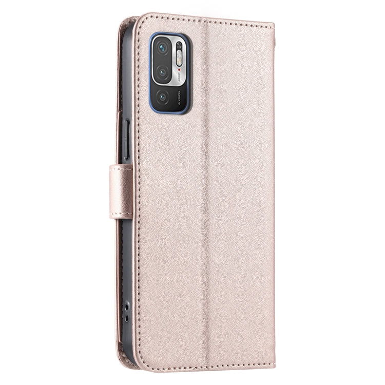 For Redmi Note 10 5G / 10T 5G Ring Buckle Rhombic Leather Phone Case
