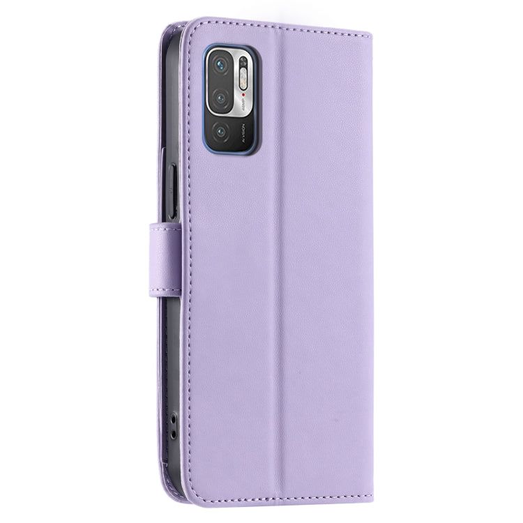 For Redmi Note 10 5G / 10T 5G Ring Buckle Rhombic Leather Phone Case