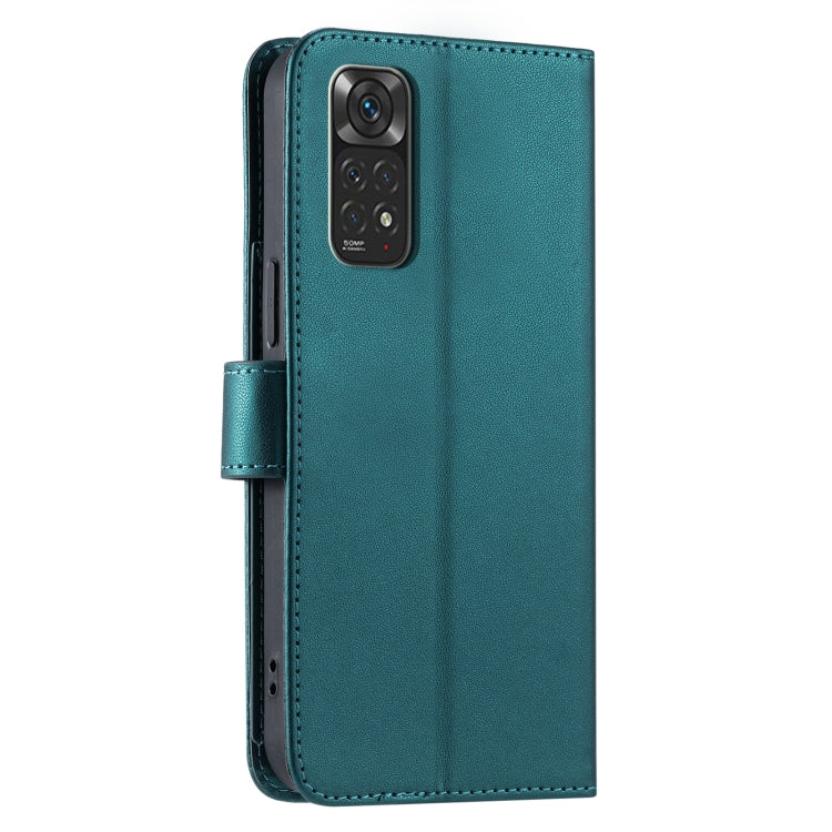 For Redmi Note 11S / 11 4G Global Ring Buckle Rhombic Leather Phone Case
