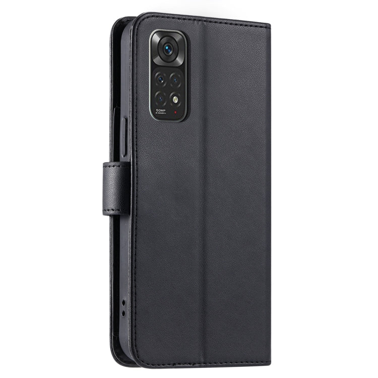 For Redmi Note 11S / 11 4G Global Ring Buckle Rhombic Leather Phone Case