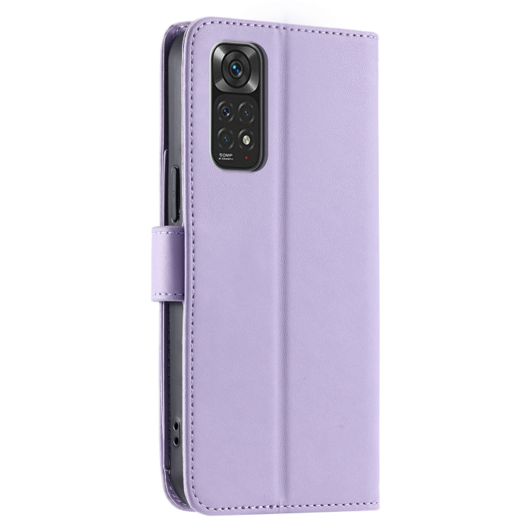 For Redmi Note 11S / 11 4G Global Ring Buckle Rhombic Leather Phone Case
