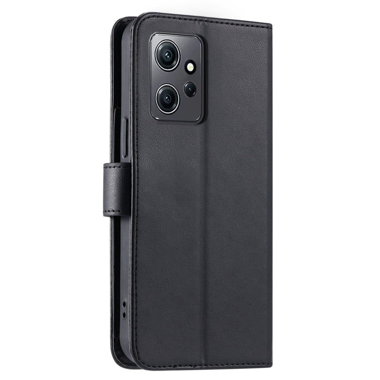 For Redmi Note 12 4G Global Ring Buckle Rhombic Leather Phone Case