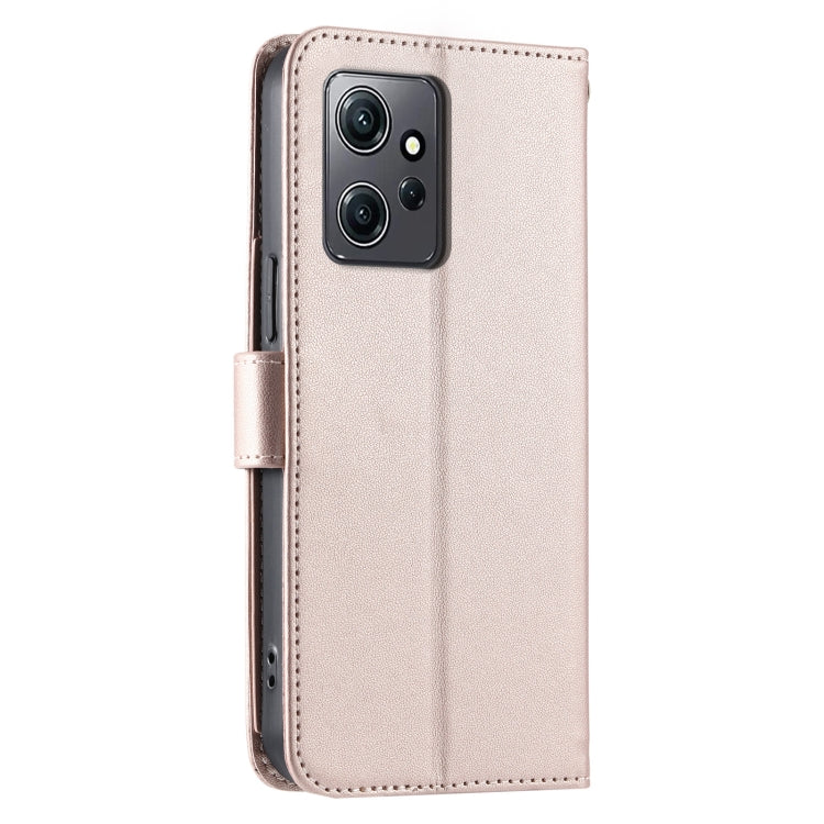 For Redmi Note 12 4G Global Ring Buckle Rhombic Leather Phone Case