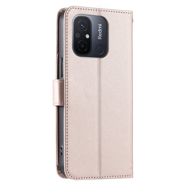 For Redmi 11A 4G Global Ring Buckle Rhombic Leather Phone Case