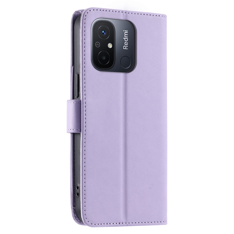 For Redmi 11A 4G Global Ring Buckle Rhombic Leather Phone Case