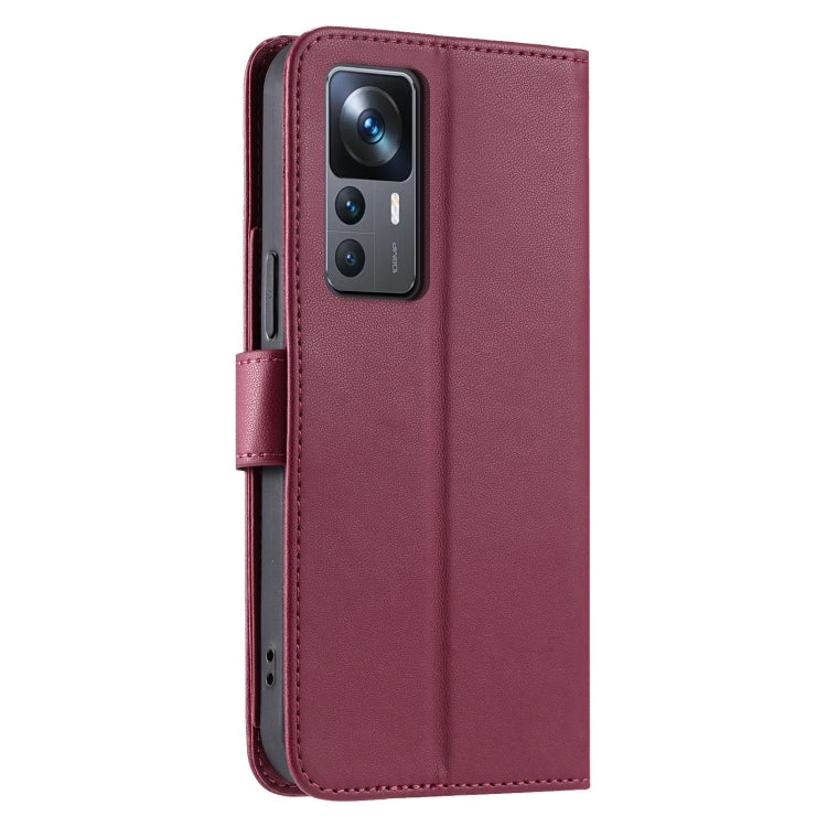 For Redmi K50 Ultra Ring Buckle Rhombic Leather Phone Case