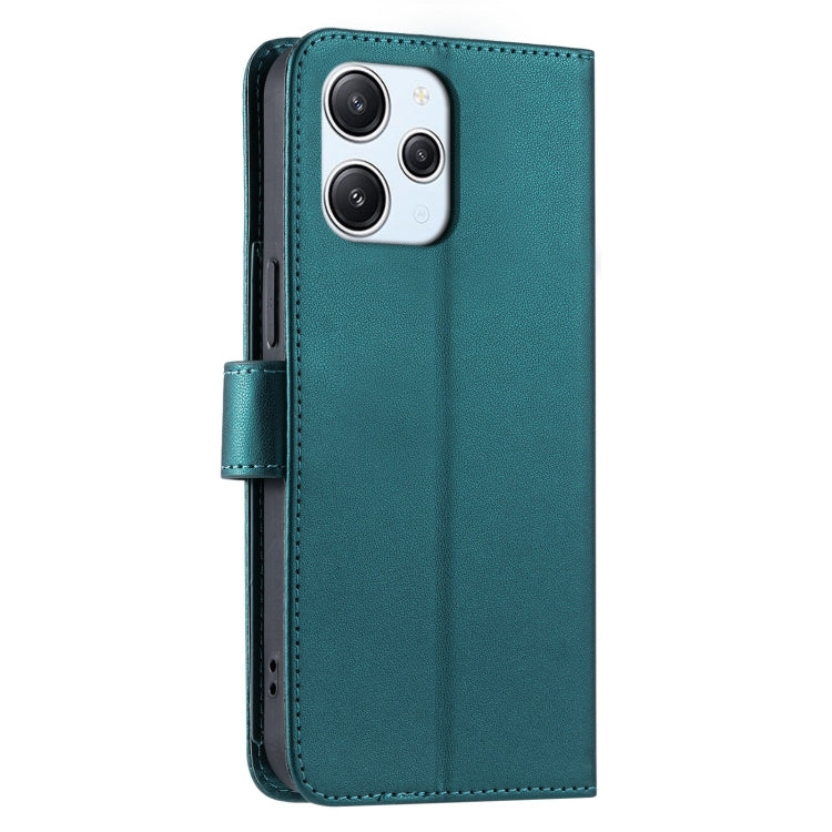 For Redmi 12 4G / 5G Ring Buckle Rhombic Leather Phone Case