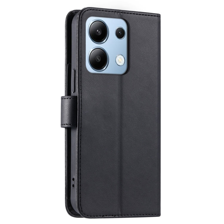 For Redmi Note 13 4G Ring Buckle Rhombic Leather Phone Case