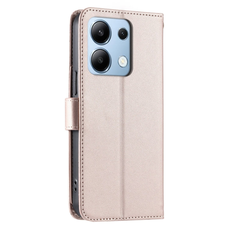 For Redmi Note 13 4G Ring Buckle Rhombic Leather Phone Case